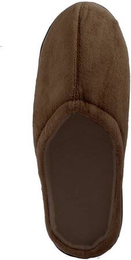Happy Shoes, comfort gel slippers – bruin – maat 37/38 – warme sloffen, gelzool, gel sloffen