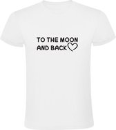 To The Moon And Back | Heren T-shirt | Wit | Naar de maan en terug | Liefde | Love |  Quote |  Valentijnsdag