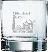 Gegraveerde Whiskeyglas 38cl Amsterdam