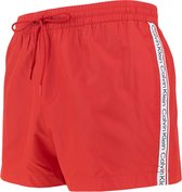 Calvin Klein tape ck logo zwemshort rood - L
