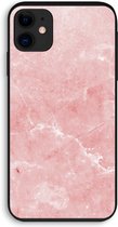 CaseCompany® - iPhone 11 hoesje - Roze marmer - 100% Biologisch Afbreekbaar - Duurzaam - Biodegradable Soft Case - Milieuvriendelijke Print op Achterkant - Zwarte Zijkanten - Bescherming Over