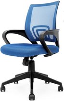 Friick Bureaustoelen voor Volwassenen - Ergonomisch - Set Van 2 - Computer Stoel - Bureaustoel Op Wielen - Ademende Stoel - Blauw