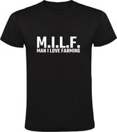 MILF - Man I love Farming | Heren T-shirt | Ik houd van landbouw | Boerderij | Boer | Boerin | Platteland | Vee | Trekker | Tractor