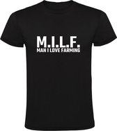 MILF - Man I love Farming Heren T-shirt | ik houd van landbouw | boer | boerderij | boerin | platteland | vee | trekker | tractor