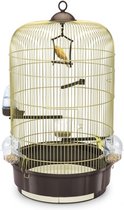 Imac vogelkooi luna bruin / messing (40X40X65,5