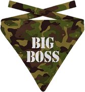 Plenty gifts bandana hond big boss camouflage groen 16-20 cm