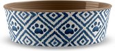 TARHONG VOERBAK PAW IKAT MELAMINE TEAL BLAUW