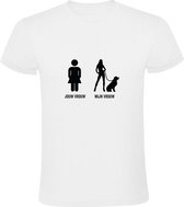 Jouw vrouw, mijn vrouw | Heren T-shirt | Wit | My wife, your wife | Getrouwd | Hond | Hotwife