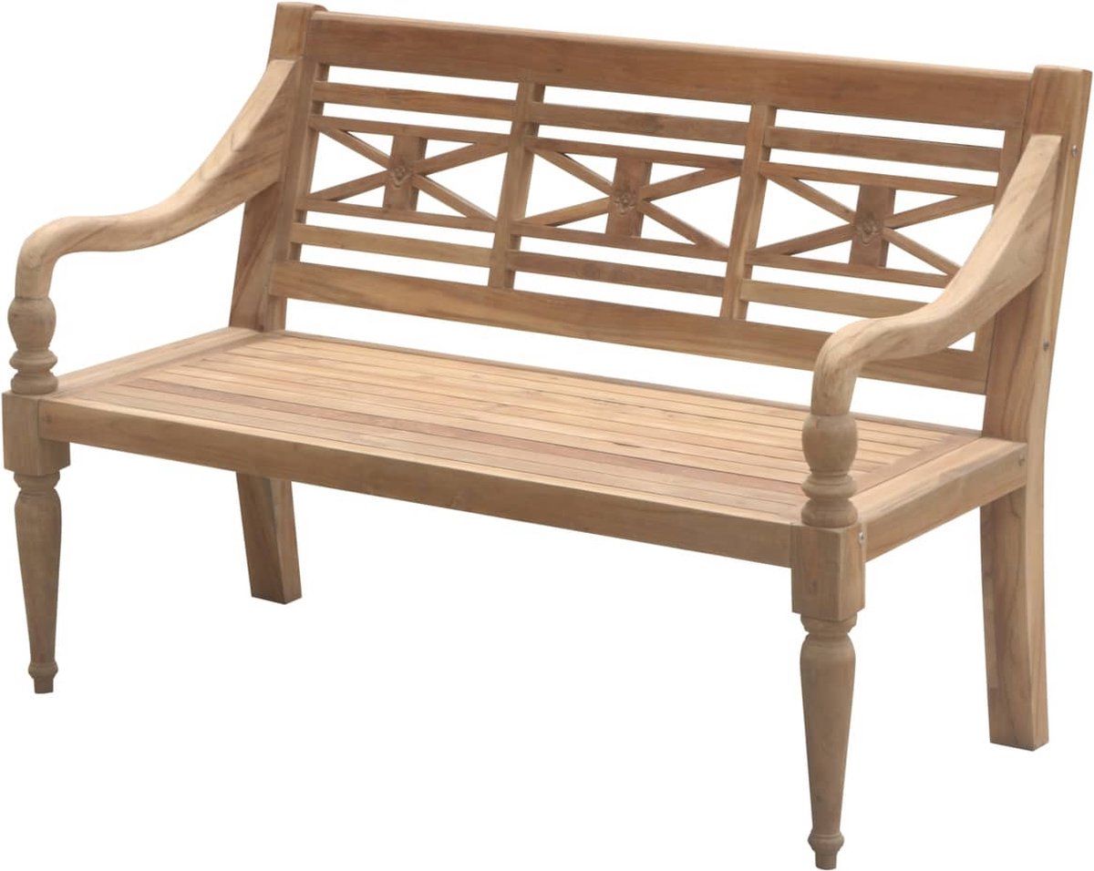 Teak Stationsbank | 120 breed | Gerecycled Teak Tuinbank