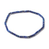 Sattva Rocks | Lapislazuli 2x3mm rondelle mala edelsteen armband in velours kado zakje Lapis Lazuli
