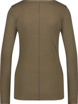 Hunkemöller Dames Nachtmode Pyjamatop lange mouwen  - Groen - maat L