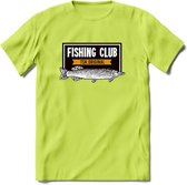 Fishing Club - Vissen T-Shirt | Grappig Verjaardag Vis Hobby Cadeau Shirt | Dames - Heren - Unisex | Tshirt Hengelsport Kleding Kado - Groen - M