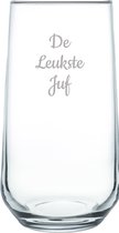 Gegraveerde Drinkglas 47cl De Leukste Juf