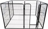 4animalz® Heavy Duty Stevige Puppyren 77x101 cm 8 delen - Zwart