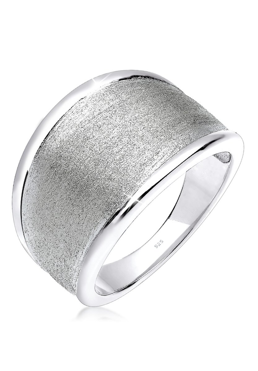 Elli - Ring - Dames Basis Mat Statement Trend in 925 Sterling Zilver - Dames