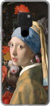 Telefoonhoesje Geschikt voor Huawei P40 Lite hoesje - Schilderij - Bloemen - Regenboog - Siliconen Telefoonhoesje