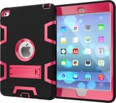 Apple iPad Mini 4 7.9 (2015) Hoes - Mobigear - Shockproof Serie - Hard Kunststof Backcover - Zwart / Roze - Hoes Geschikt Voor Apple iPad Mini 4 7.9 (2015)