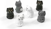 Kat koelkastmagneten set kantoormagneten whiteboard magneten katten 3D grappig
