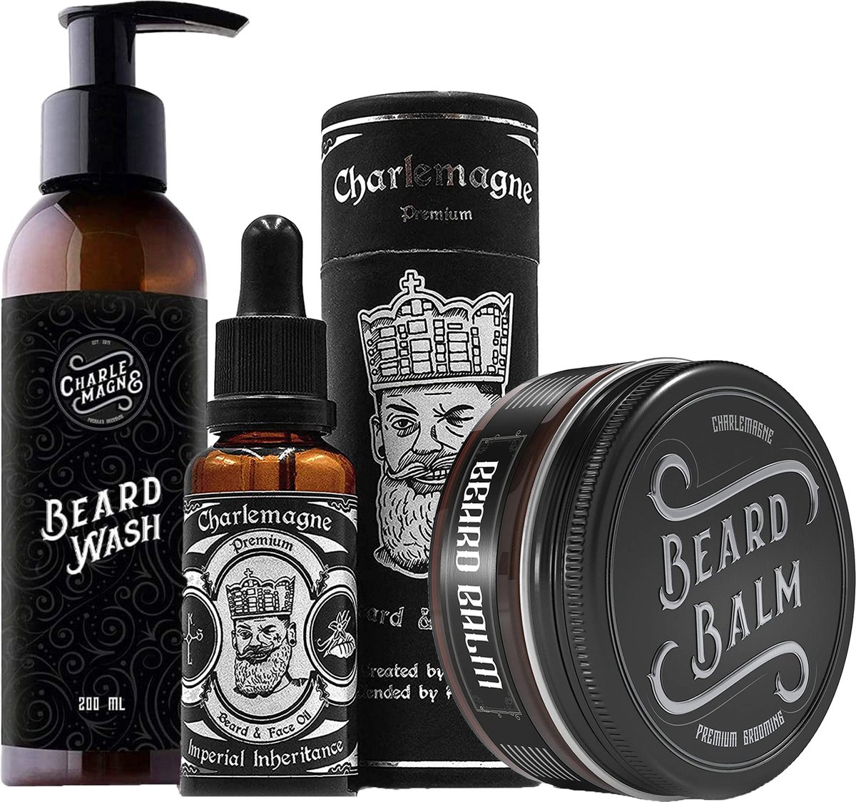 Charlemagne Baardolie voor Mannen – Durmont | Warme Mahogany-geur – Premium baardverzorging, conditioner & moisturizer – Arganolie, Jojoba, Ricinusolie – Stopt baardjeuken, maakt ruw haar zacht