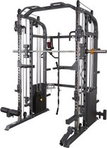 Krachtstation - XXL MODEL - Complete sportschool in 1 - ALLES IN 1 - Fitness apparaat - Squatrek - Lat pulldown - Bankdruk - Hometrainer - Thuis train apparaat - Barbell - Fitness artikelen -