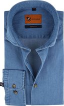 Suitable - Overhemd Light Denim 156-7 - 42 - Heren - Slim-fit