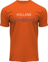 Fox Originals Holland Icon Heren & Dames Katoen Oranje Heren T-shirt Maat L