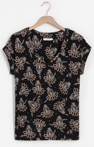 Sissy-Boy - Zwart T-shirt met bloemenprint