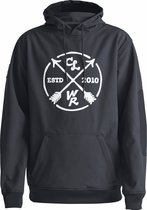 ColourWear Est. 2010 Hoodie - Anorak - Unisex - Zwart - Maat XXL