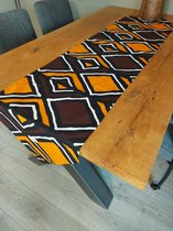 Handgemaakte Afrikaanse Print "Mudcloth" Bogolan Geïnspireerde Print Tafelloper Gemaakt van 100% Afrikaanse Print Stof | 160x35cm