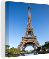 Tableau Peinture sur Toile Photo originale de la Tour Eiffel à Paris - 20x20 cm - Décoration murale Art