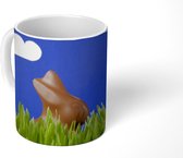 Mok - Chocolade paashaas in het gras - 350 ML - Beker