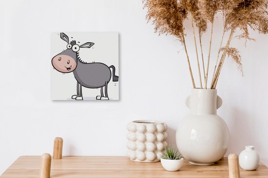 Une illustration d'un chevalet gris 20x20 cm - petit - Tirage photo sur toile (Décoration murale salon / chambre)