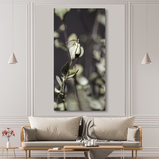 Tableau sur toile Branches d'eucalyptus séchées - 80x160 cm - Décoration murale