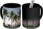 Magische Mok - Foto op Warmte Mok - De rij met palmbomen op een strand - 350 ML