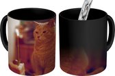 Magische Mok - Foto op Warmte Mok - Kat - Verjaardag - Kaars - 350 ML