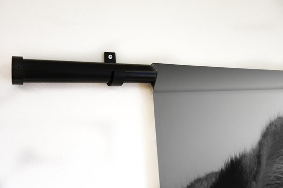 Tapisserie - Tissu mural - un tigre dans la jungle - noir et blanc - 120x180 cm - Tapisserie