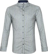 Desoto - New Hai Overhemd Strepen Groen - XXL - Heren - Slim-fit