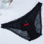 Zwarte string met kers - Black thong with cherry print - sexy