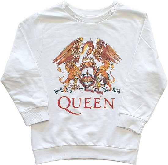 Queen - Classic Crest Sweater/trui kids - Kids tm 12 jaar - Wit