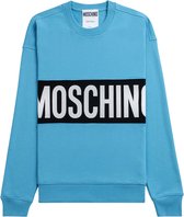 Moschino Heren Logo Sweater Blauw maat 48