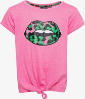 TwoDay geknoopt meisjes T-shirt - Roze - Maat 146/152