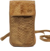 Bear Design Elske Python Leren Telefoontasje - Taupe