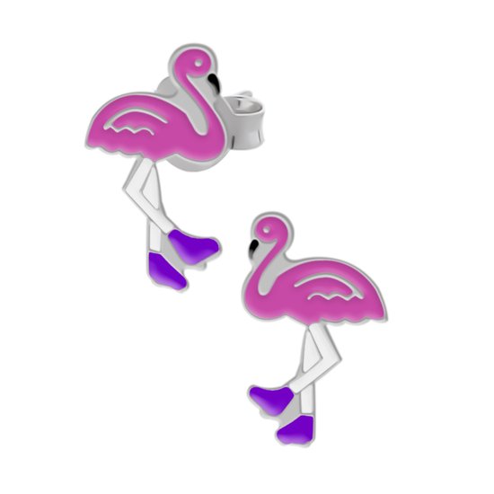 Zilveren oorstekers, flamingo’s op rolschaatsen