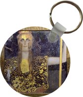 Sleutelhanger - Pallas Athene - schilderij van Gustav Klimt - Plastic - Rond - Uitdeelcadeautjes