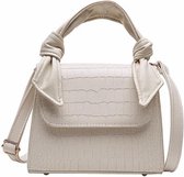 Gochvinchi | Aligator Crossbody | Hand Bow tie tas | handtas | schoudertas | Wit | White| Moederdag| CADEAU