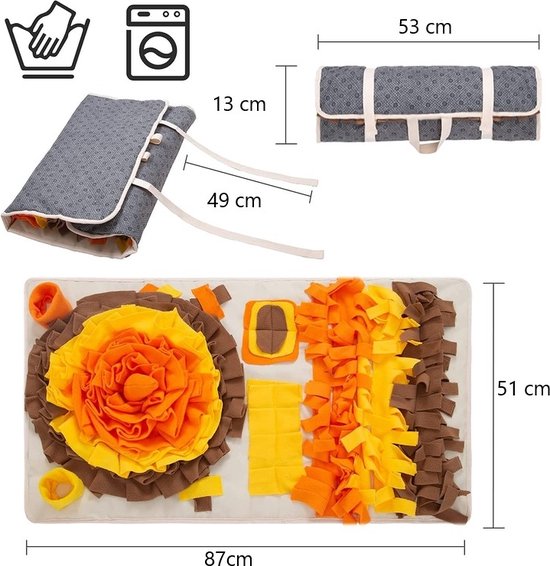 Premium Snuffelmat - Anti Schrok Snuffel en Speelmat om Gedrag en Intelligentie te Trainen
