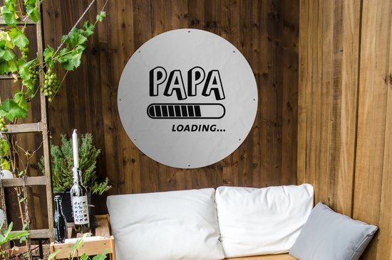 Cercle de jardin Devenir papa - Citations - Bébé en route - 90x90 cm - Affiche jardin