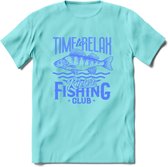 Time To Relax - Vissen T-Shirt | Grappig Verjaardag Vis Hobby Cadeau Shirt | Dames - Heren - Unisex | Tshirt Hengelsport Kleding Kado - Licht Blauw - XL