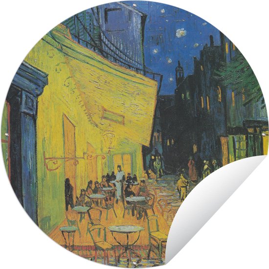 Tuincirkel Caféterras bij nacht - Schilderij van Vincent van Gogh - Tuinposter