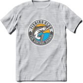 Vissen T-Shirt | Grappig Verjaardag Vis Hobby Cadeau Shirt | Dames - Heren - Unisex | Tshirt Hengelsport Kleding Kado - Licht Grijs - Gemaleerd - XL